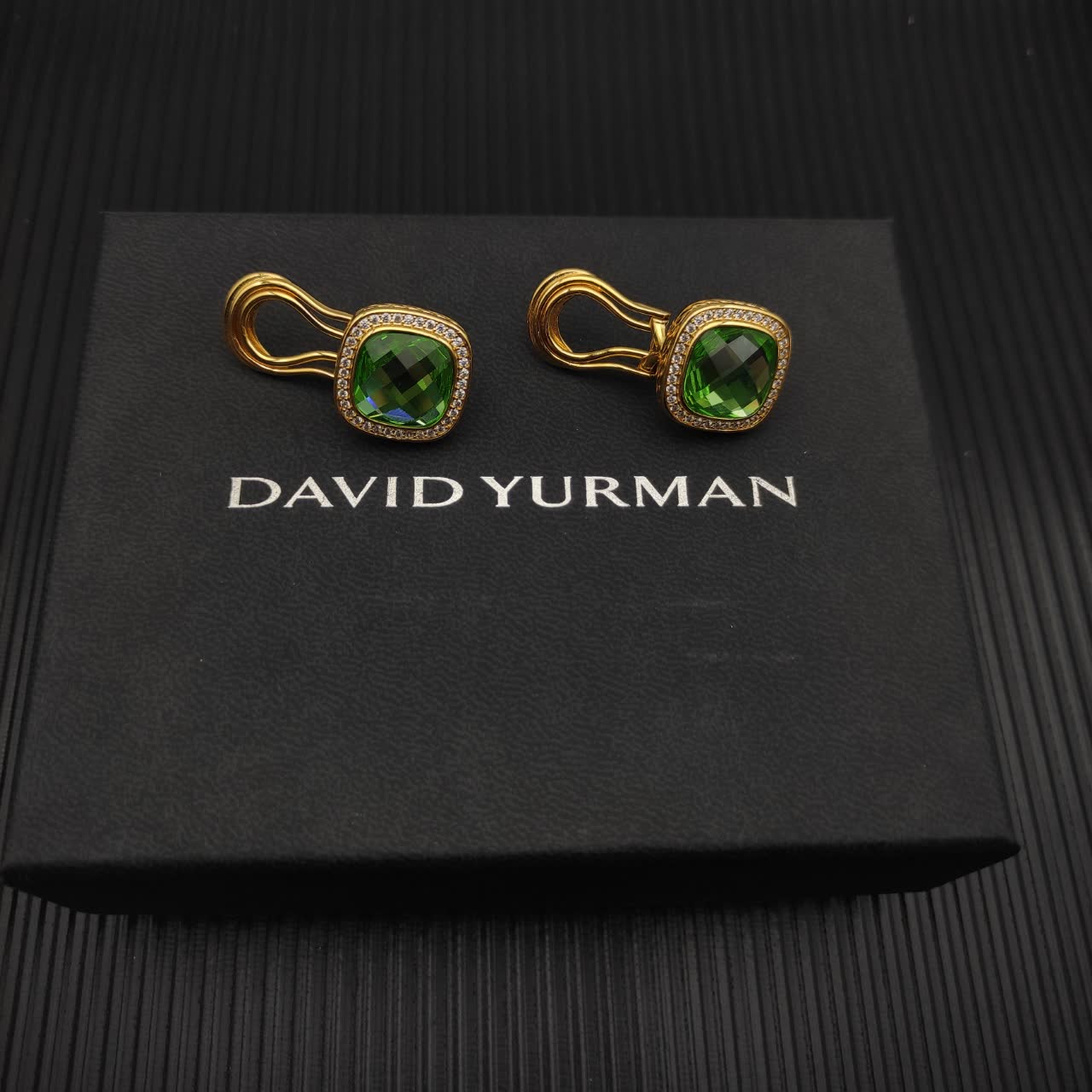 David Yurman Emerald Drop Earrings